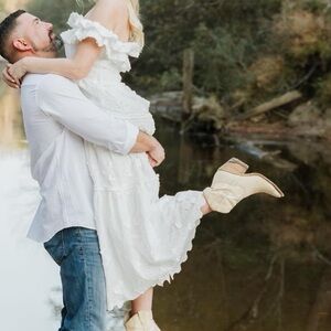 Astr White Off-Shoulder Midi Dress